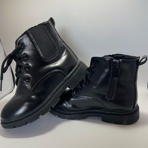 Toddler black combat boots size 11.5